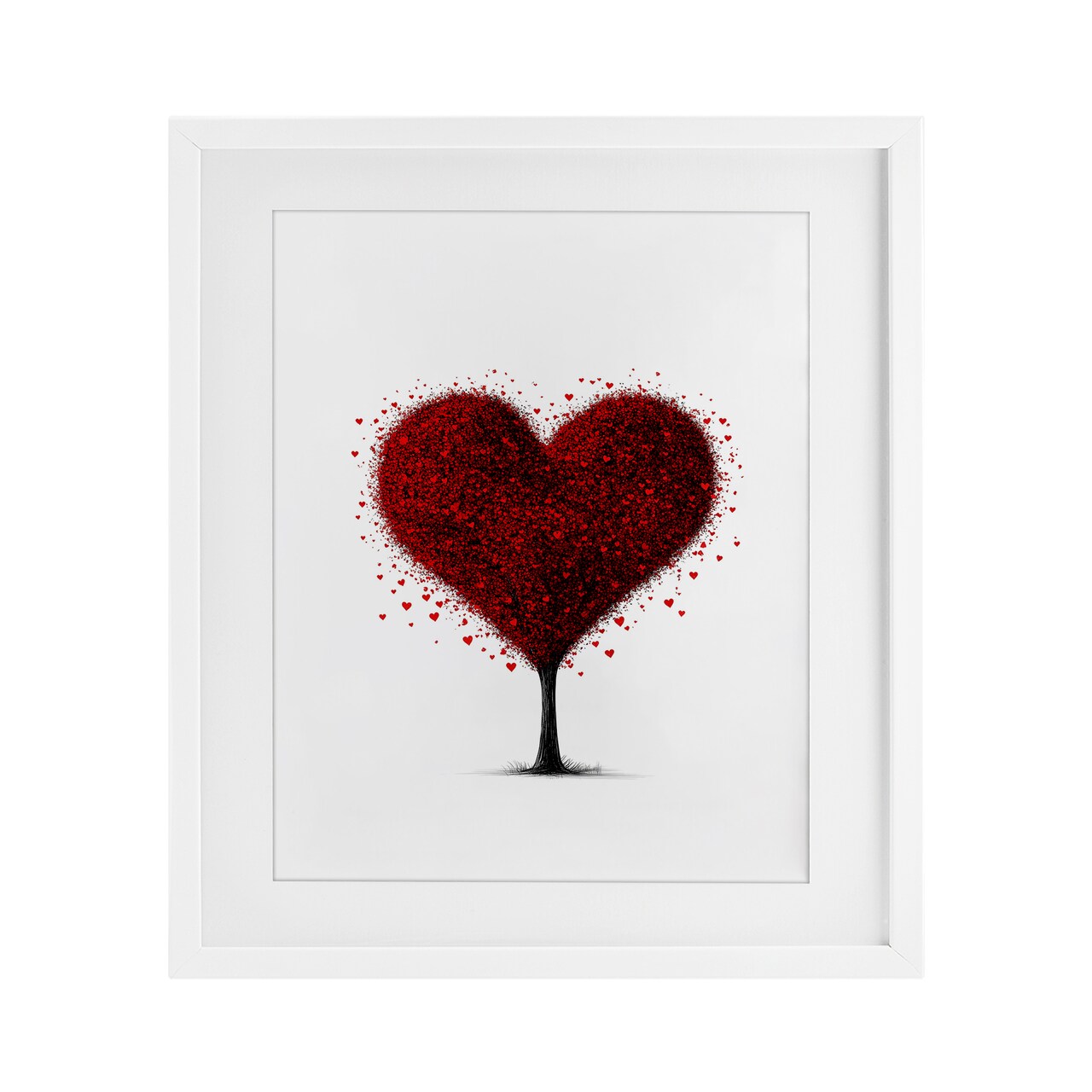 Stupell Industries Blooming Heart Tree Framed Print Under Glass, design by Christine Simpson Art